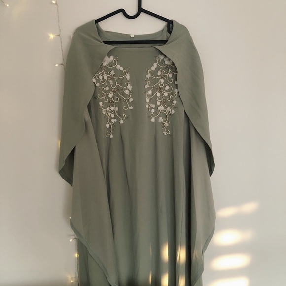 Sage long modest gown (NWOT) - Picture 3 of 13